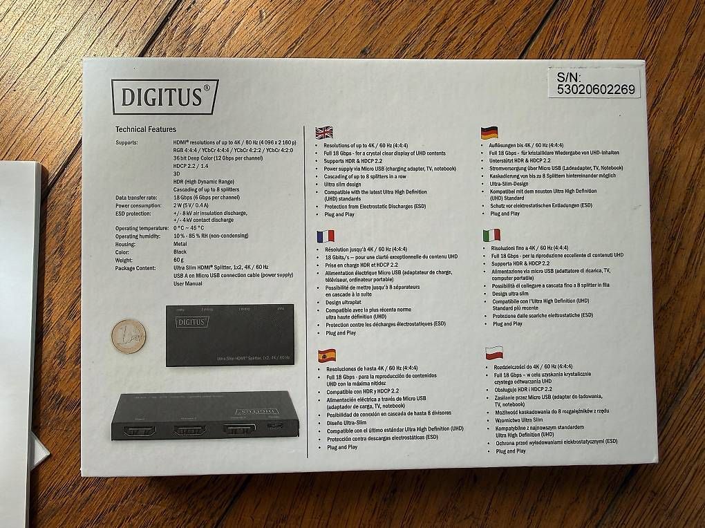 Adattatori: Digitus Ultra Slim HDMI Splitter – Nuovo (secondo la descrizione) da Küsnacht ZH venduto da paulrl 3