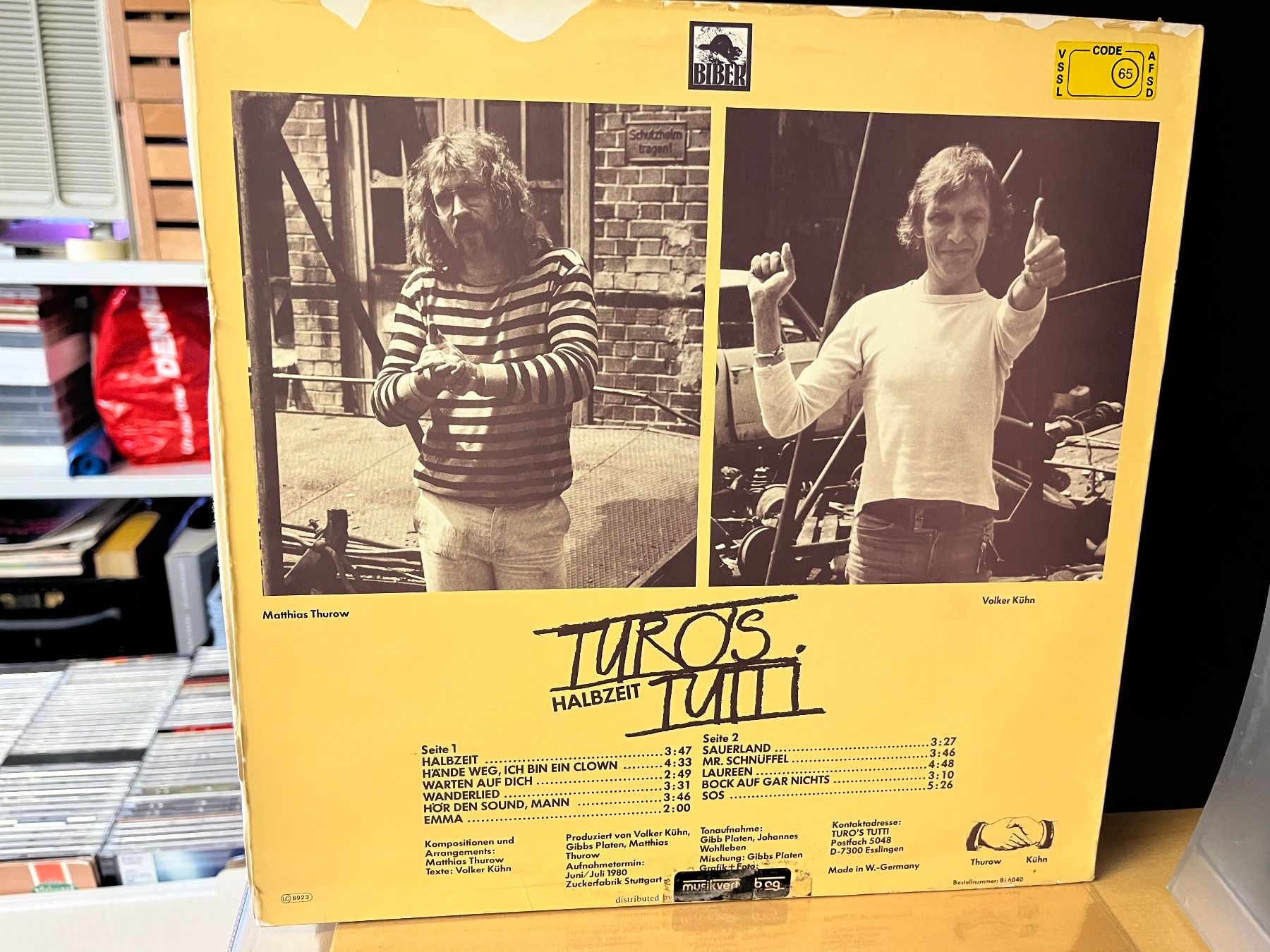 Dischi in vinile: Turo's Tutti - Halbzeit - XHJ12 – Usato da Küsnacht ZH venduto da Internetradio 2