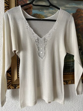 La Perla,Seide,CottonBluse Gr2,GereinigtTop (K6ID136
