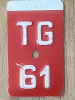 TG 61 - VELONUMMER - FAHRRADSCHILD - PLAQUE DE VELO - TG 61