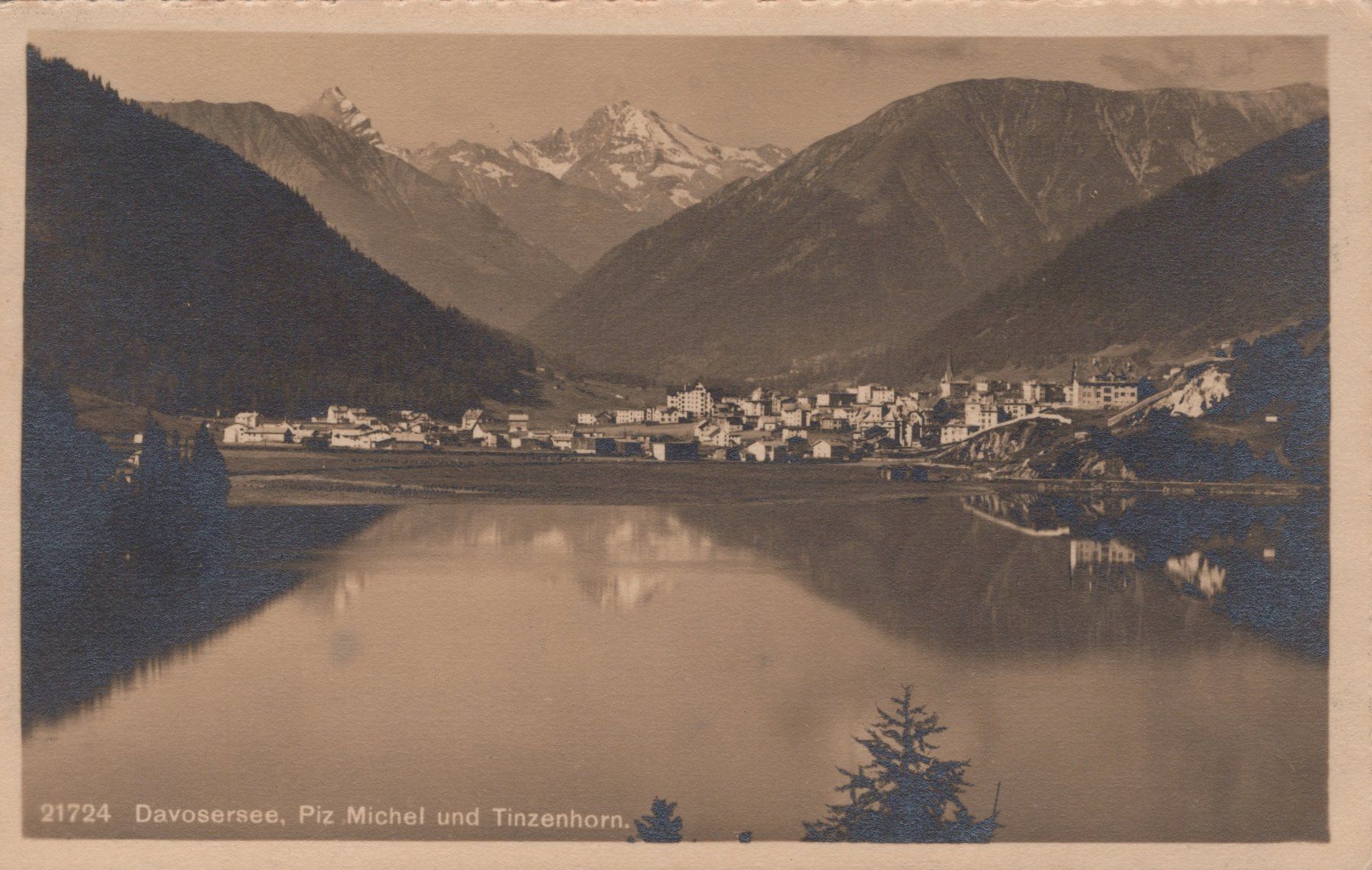 Cartoline postali: 0079 - Postkarte / Ansichtskarte - Davos Davosersee – Usato da Reinach BL venduto da Boston-Verkauf