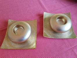 Goldenfarb. Teelichthalter, 2 Stk.,modernes Design,neuwertig