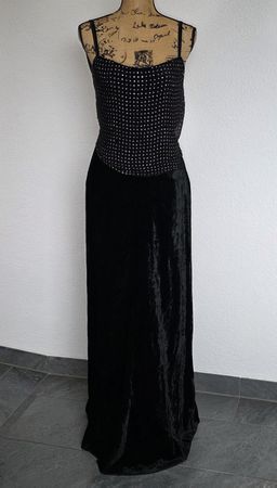 Wunderschöne Schwarzes Samt Abendkleid Max Mara