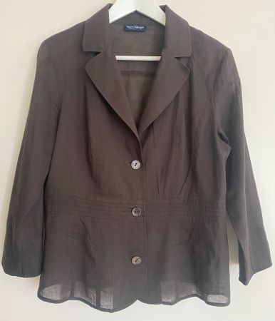 Jacke, Braun, transparent, Gr. M/L