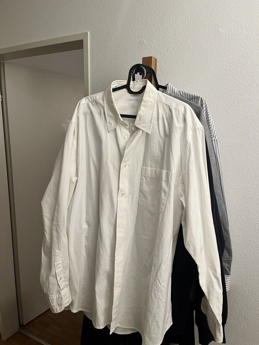 Camicie: Hemd weiss, Baumwolle, oversized mit Brusttasche - Gr. L – Usato da Zürich venduto da joe_9k2c
