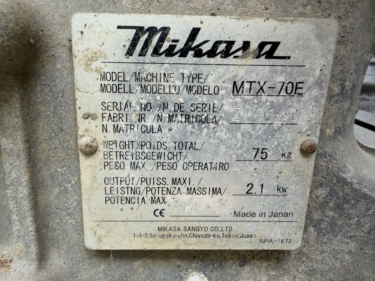 Tutte le macchine: Stampfer Mikasa MTX-70e – Difettoso da Niederbipp venduto da baggerch 3