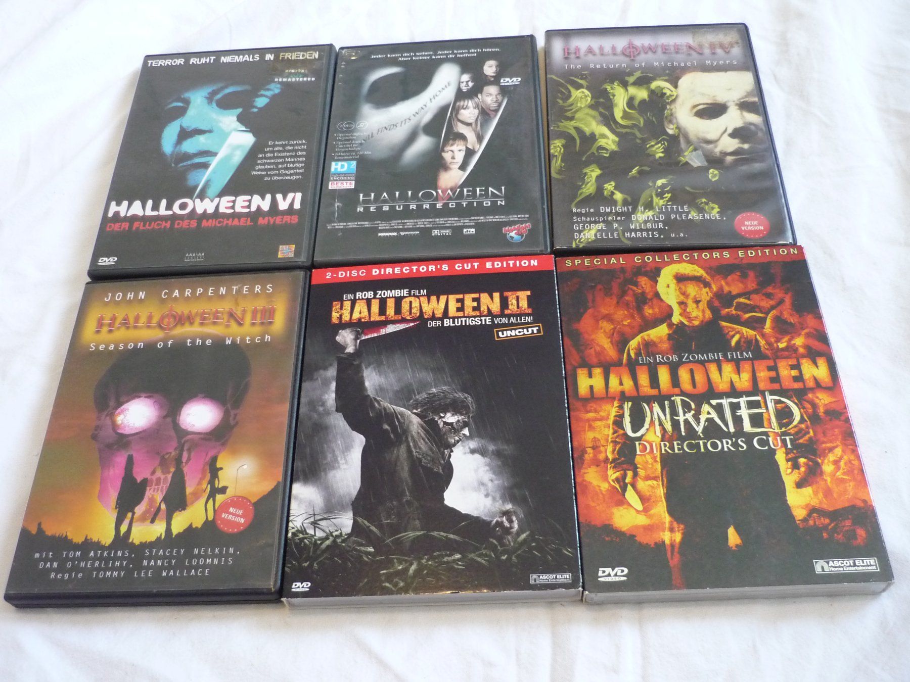 Alle DVDs: 6x DVD Horror - Halloween div -  Sammlung – Gebraucht aus Beringen von zzRegal
