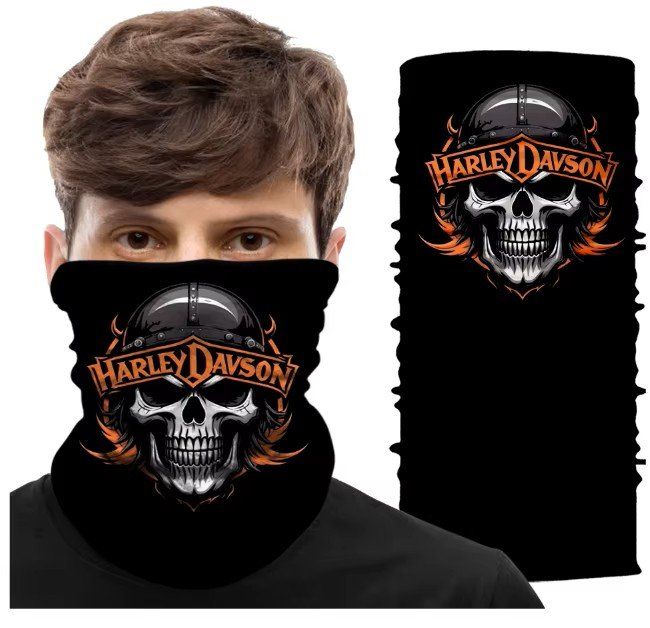 Sturmhauben & Halswärmer: Cache-cou Harley Davidson crâne J063 – Defekt aus Allens von MADE.IN.ROCK.N.ROLL 2