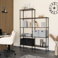 Regal DUNI - Dark Oak - 140x35x196cm
