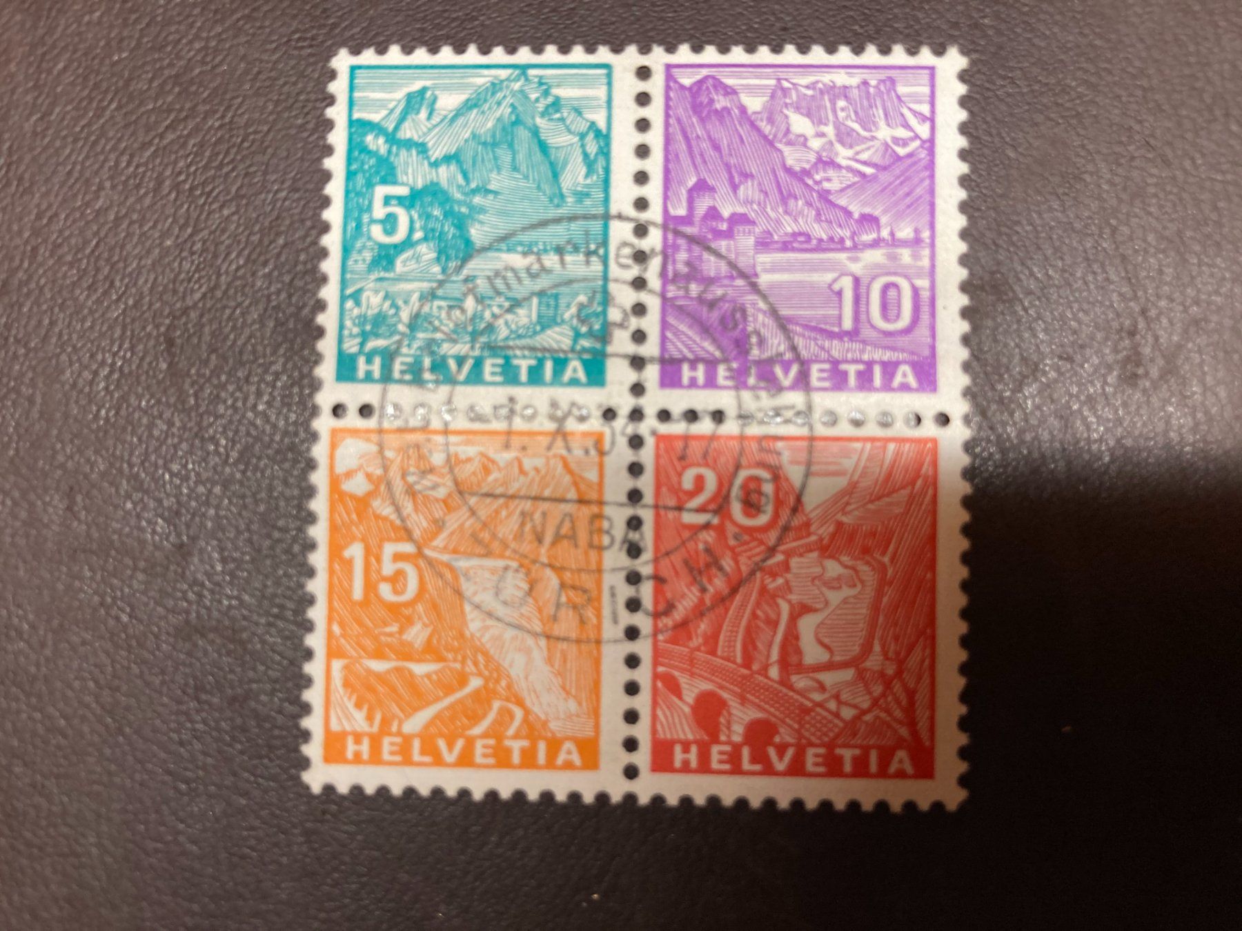 Tutti i francobolli: 4er Block NABA Marken – Usato da Jegenstorf venduto da Mm2448 1