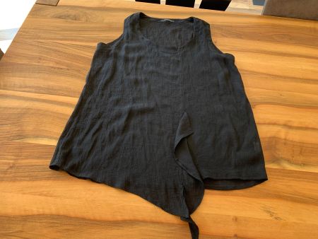 Niederberger raffiniertes Musselin Top schwarz oversize Gr S