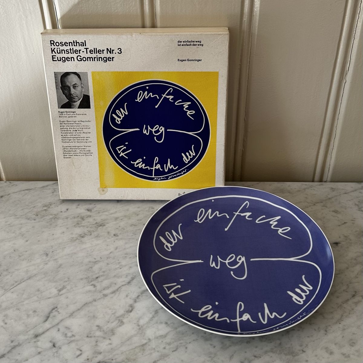 Rosenthal Teller: Künstler-Teller EUGEN GOMRINGER, Rosenthal, Umfeld Max Bill – Gebraucht aus Winterthur von gutDingmint 2