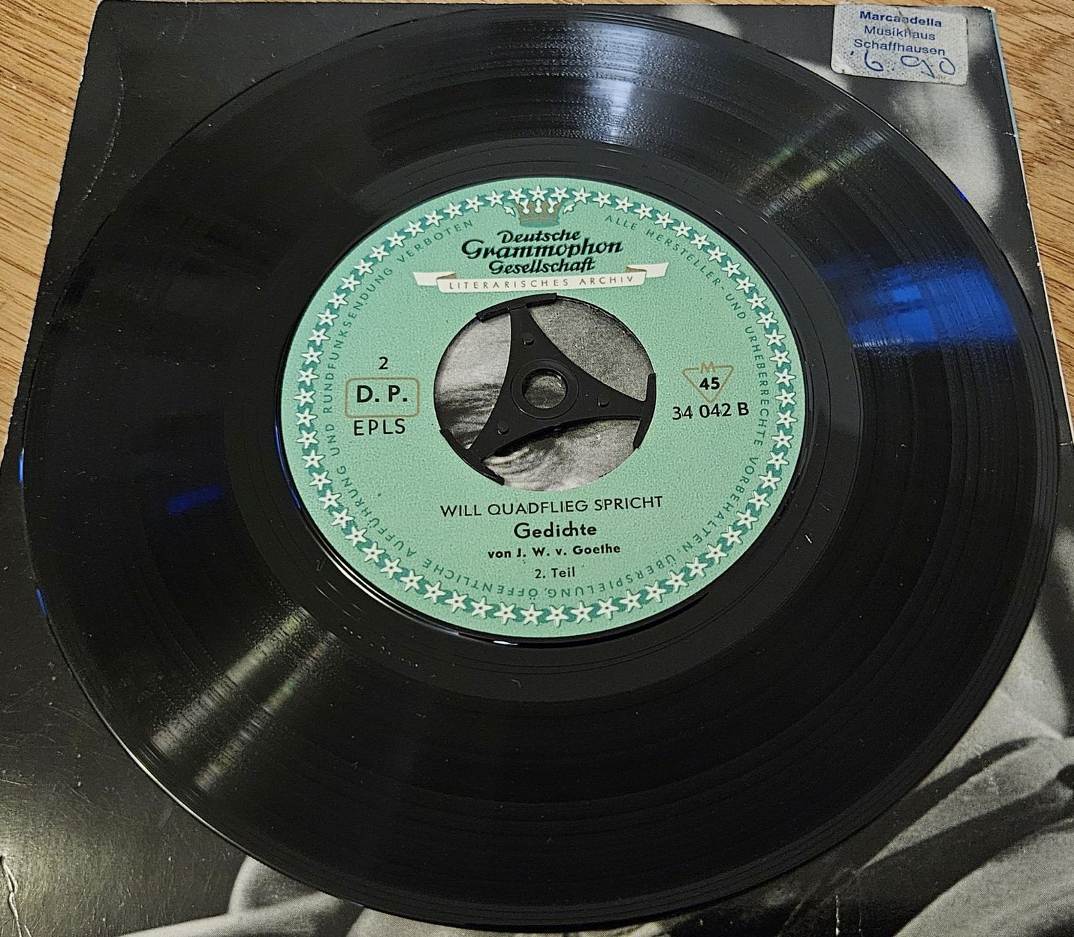 Dischi in vinile: Vinyl-Single Will Quadflieg spricht Goethe – Usato da Schaffhausen venduto da asyouwestley 3