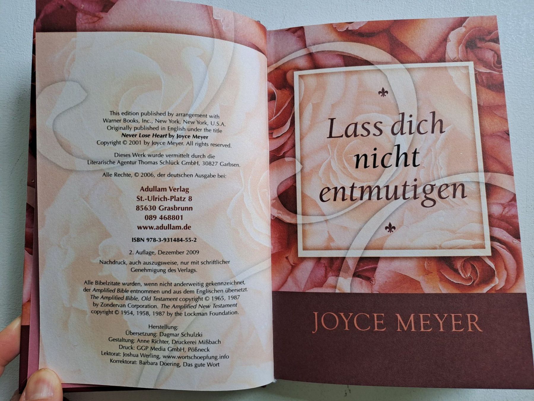 Libri: Buch 'Lass dich nicht entmutigen' Joyce Meyer – Nuovo (secondo la descrizione) da Volketswil venduto da ronbons 2