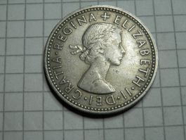 Großbritannien 1 Schilling, 1957 Englisches Wappen, drei Löw