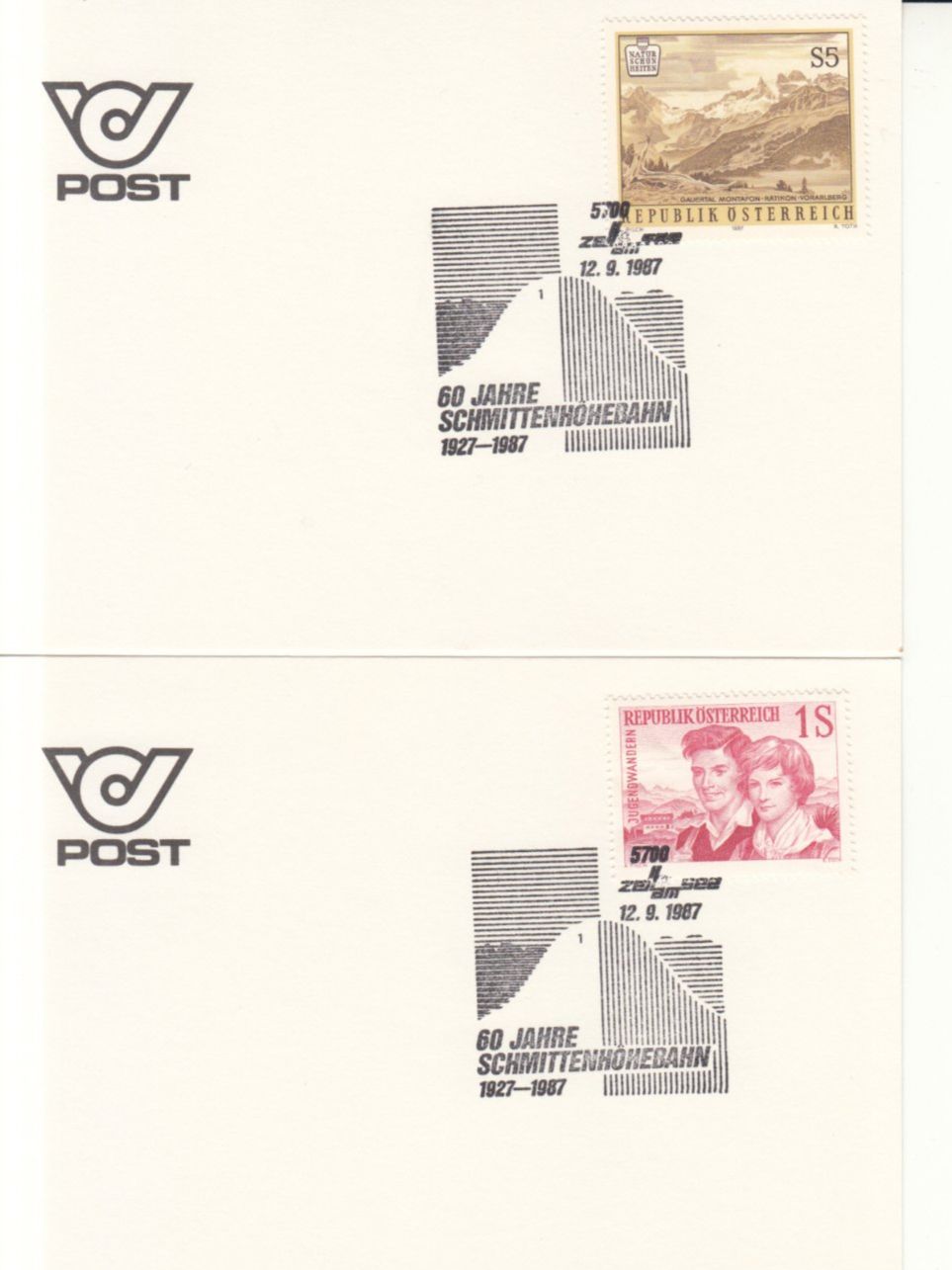 Tous les timbres: 60 Jahre Schmittenhöhebahn 1987 – D'occasion à Bürglen TG par StampGraf 2