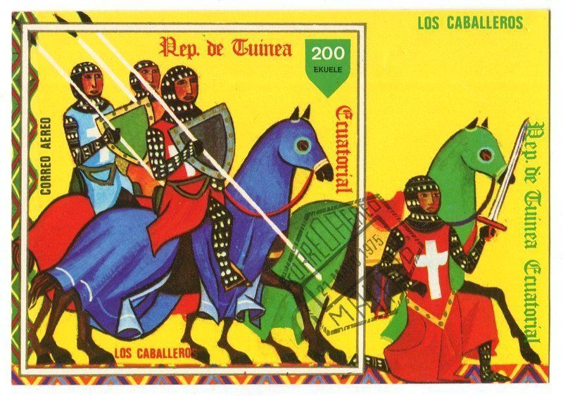 Tous les timbres: Block "Ritter". Äquatorialguinea – Neuf avec emballage d'origine à Basel par Butsch5