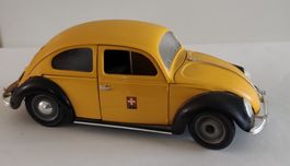 VW Kafer Modellauto PTT gelb schwarz guter Zustand