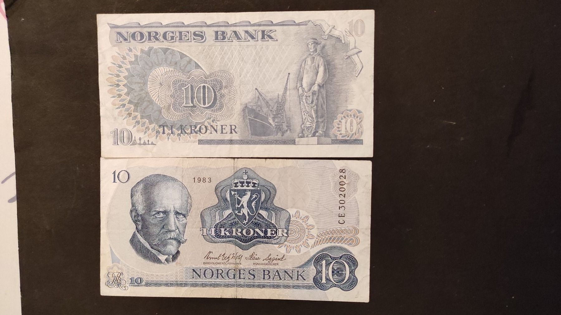 Banconote: 10 kroner Norvège – Usato da Couvet venduto da lulul