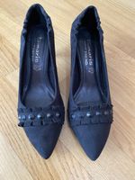 Tamaris Pumps Gr. 40, Schwarz, Wildlederoptik