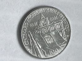 100 Lire -Italien 1981 Gedenkmünze