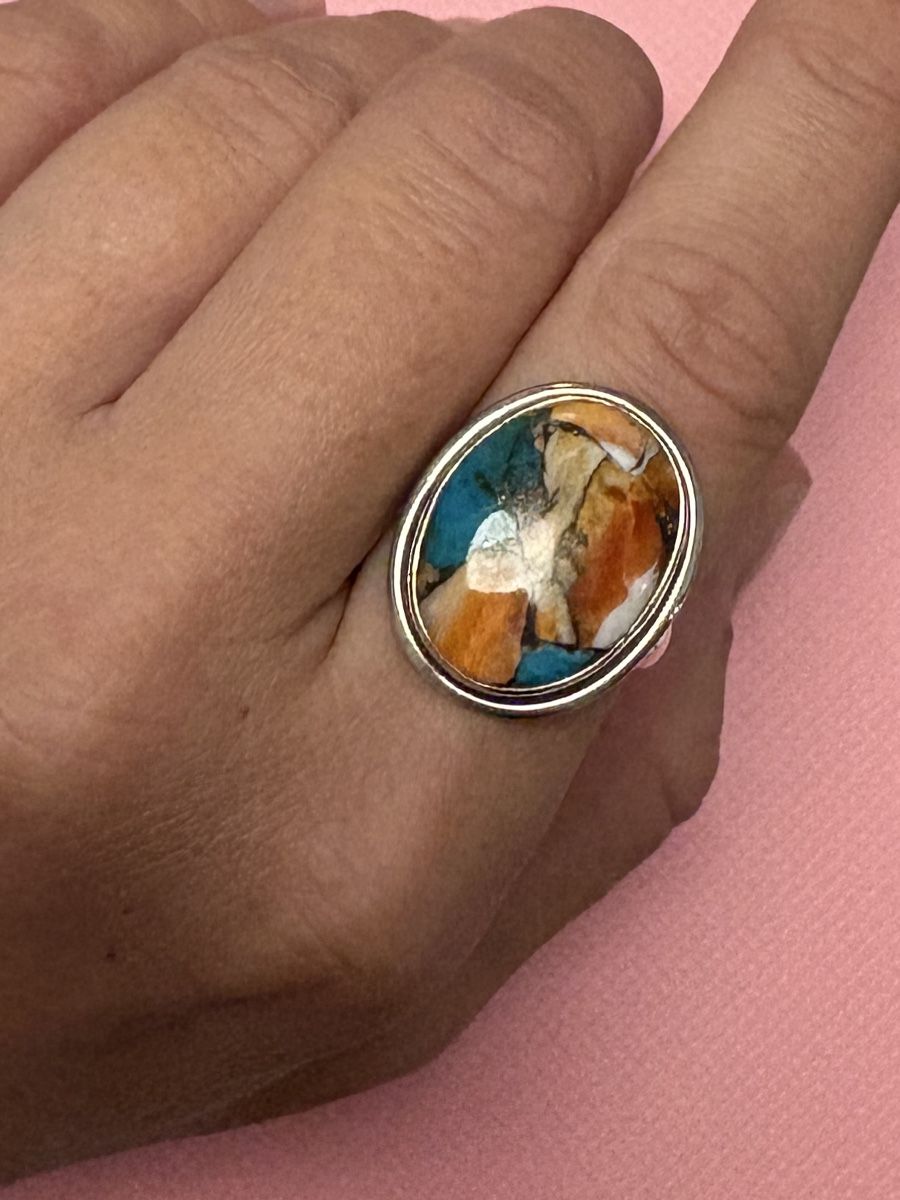 Anelli: Arizona Agate Silver Ring Size 55 – Nuovo (secondo la descrizione) da Nyon venduto da Avido_Dollars 1