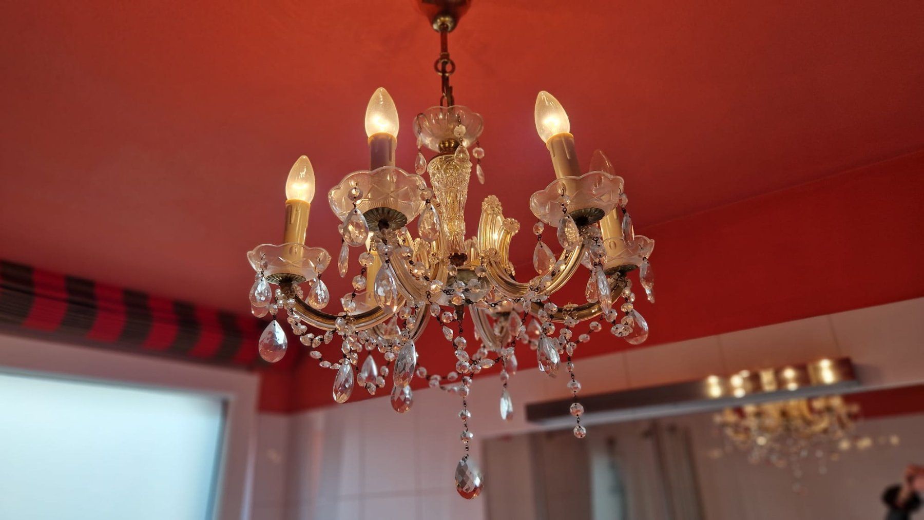 Lampadari & plafoniere: Kristall Leuchter, 6-armig, antik – Usato da Kreuzlingen venduto da stella109 1