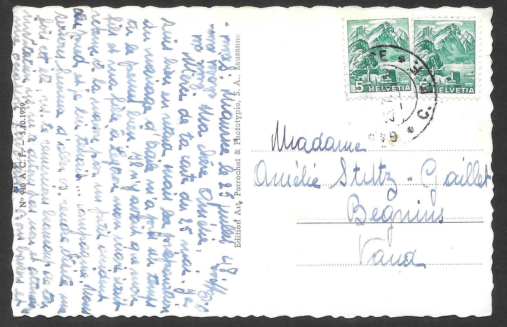 Cartoline postali: Château-d'Oex Winteransicht – Usato da Olten venduto da clotaldi 1