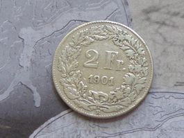 2 Fr. 1901 B - Rare 50'000 exemplaires