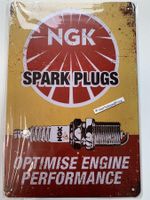 Blechschild NKG SPARK PLUGS Vintage look