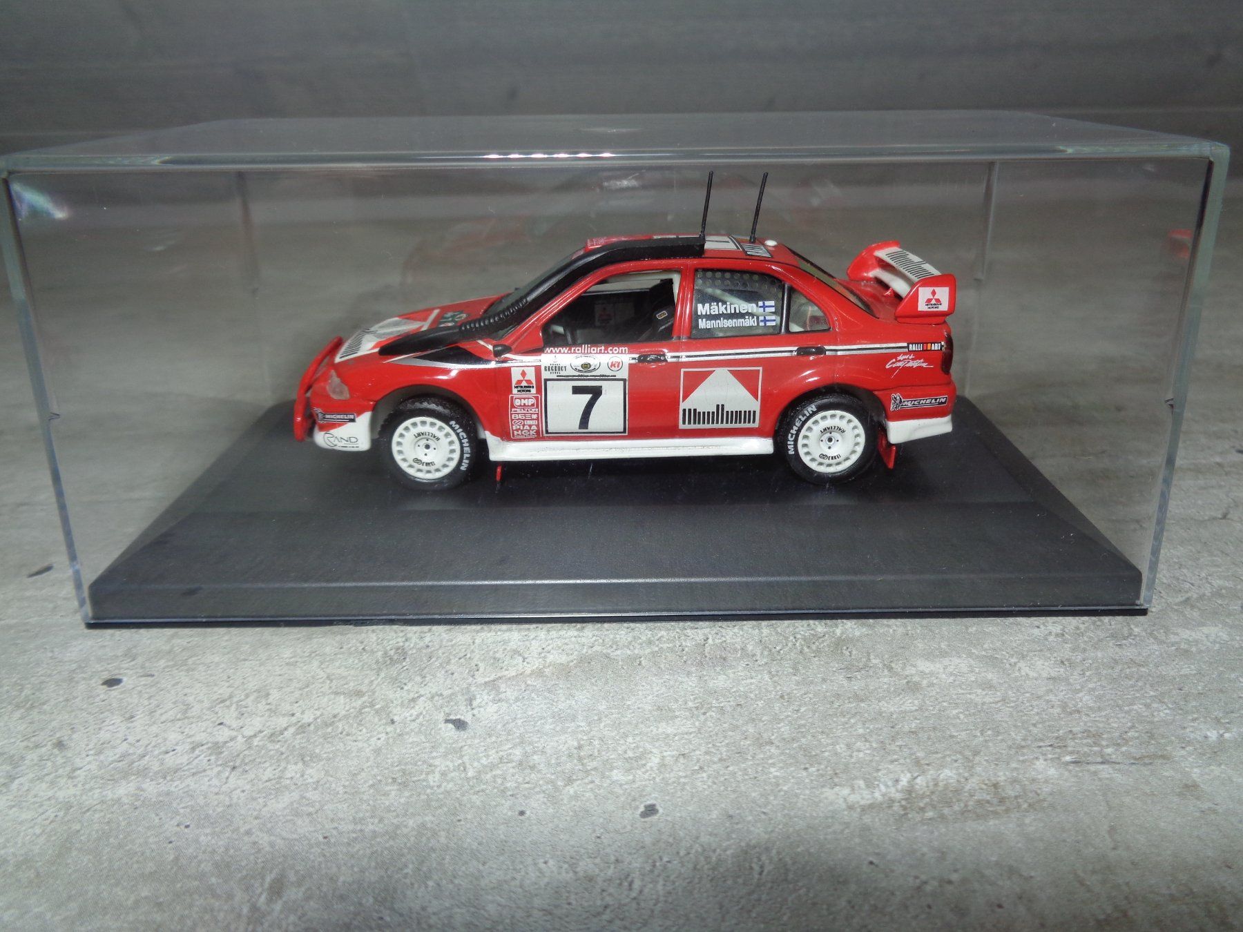 Mitsubishi Modellini d'auto: Ixo 1:43 Mitsubishi Lancer Evo VI Rallye – Usato da Reconvilier venduto da rallycar 1