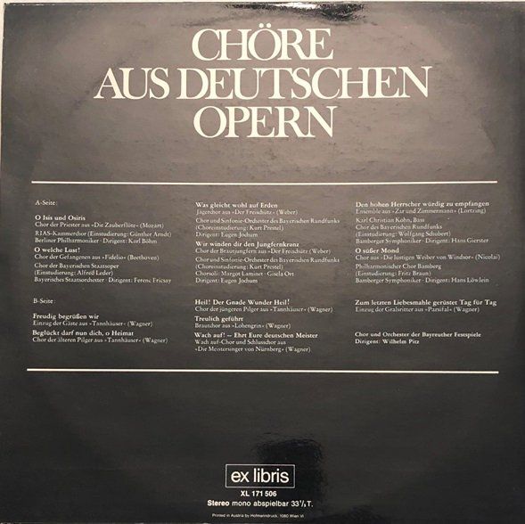 Dischi in vinile: Chöre aus deutschen Opern (LP) – Usato da Grüningen venduto da azulamarillo_vinyl 1