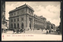 Geneve, hotel des Postes et rue du Mont-