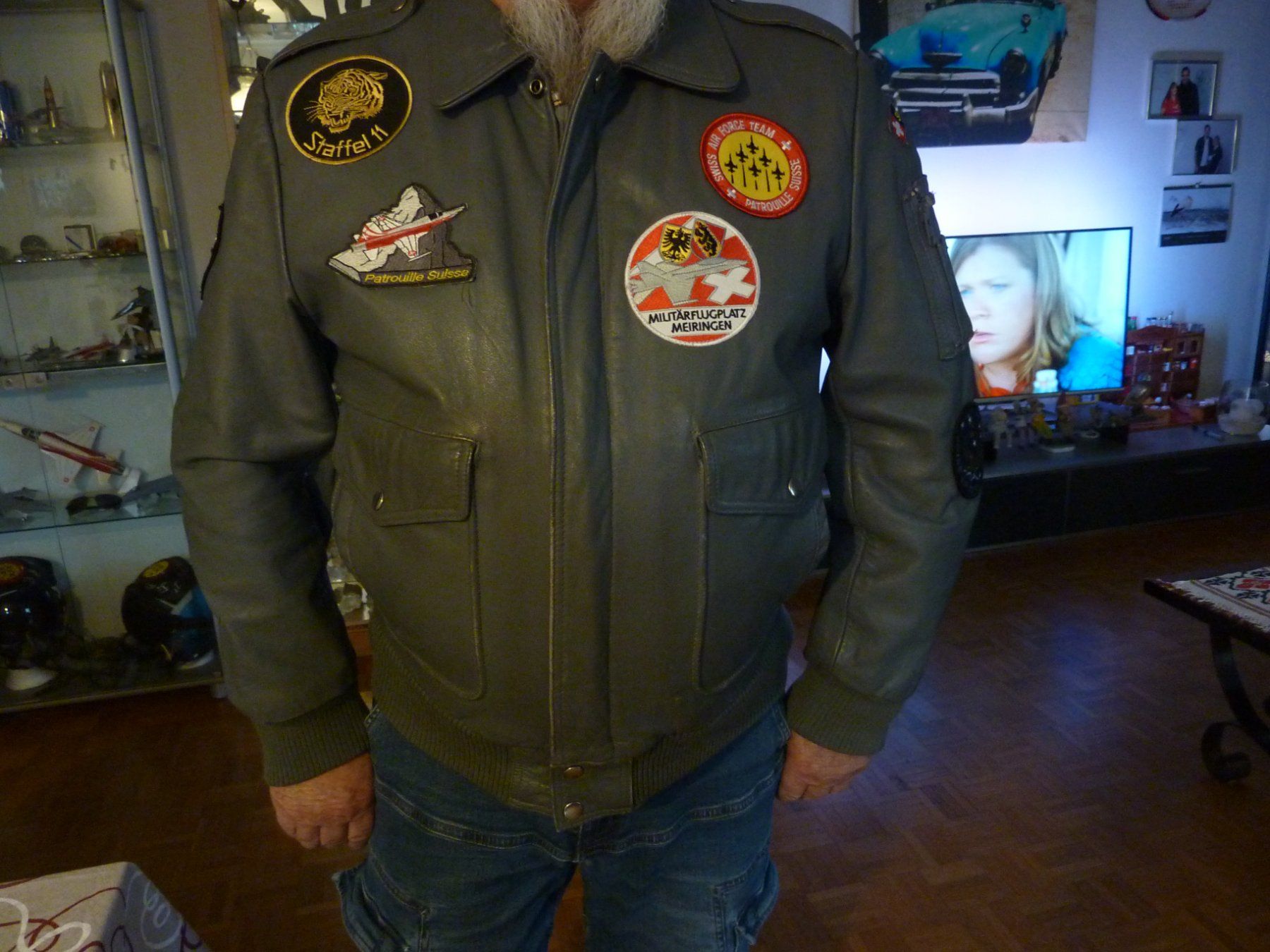 Hunter Giacche: Leder Pilotenjacke  Gr.M ( Hunter/Tiger) – Usato da Zürich venduto da Cynthiana 5