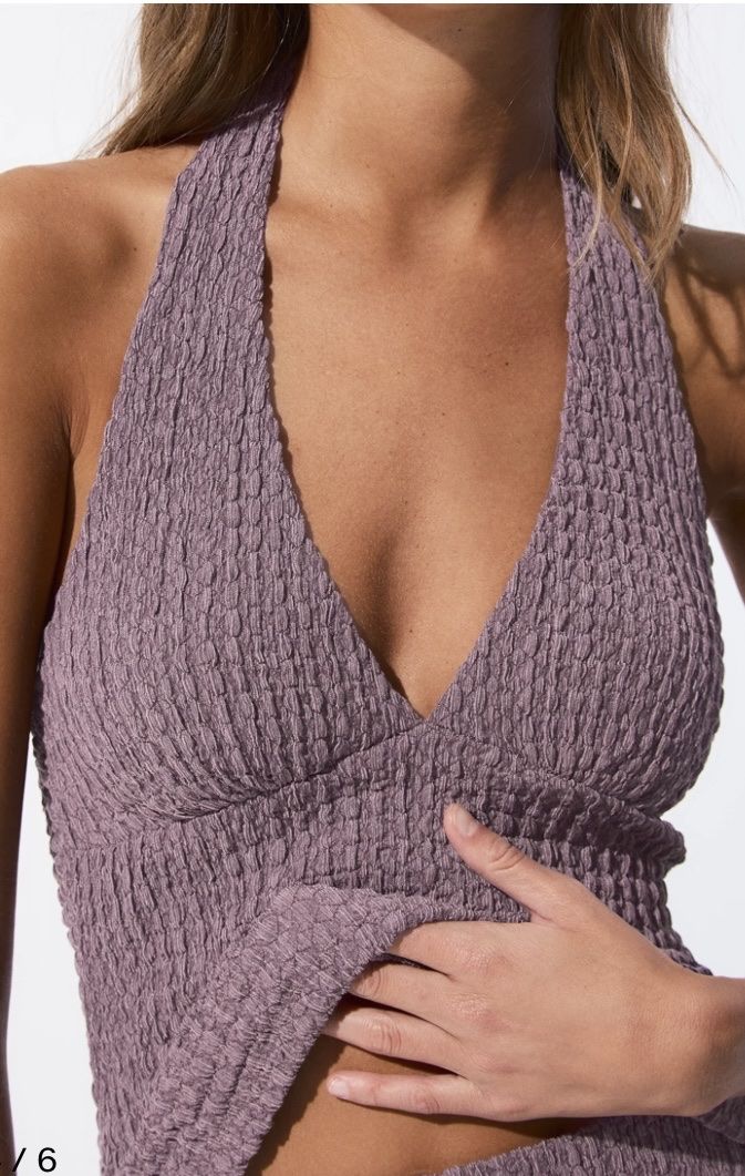 Pull&Bear Top: Neckholder lila  – Usato da Salez venduto da jum_zx7w 3
