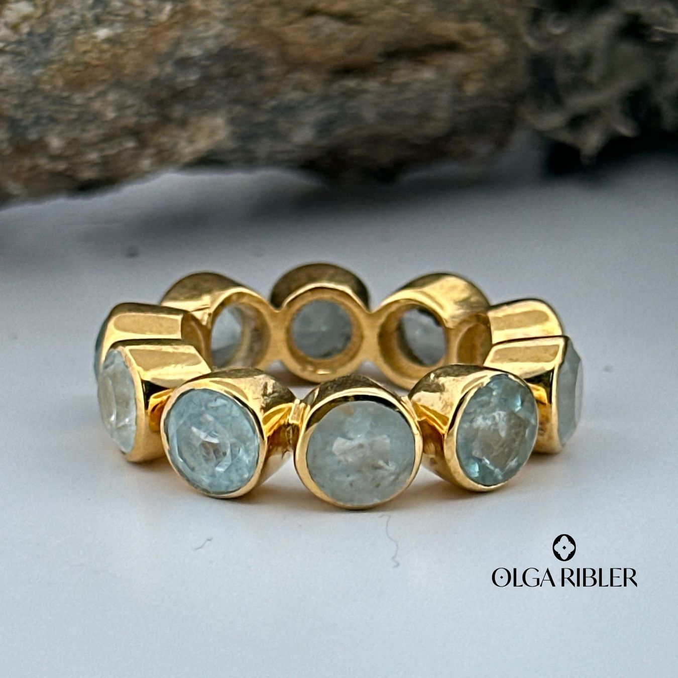 Olga Ribler Ringe: Memory Silber Ring 925 Grösse 58 mit Aquamarine – Neu (gemäss Beschreibung) aus Luzern von Schmuckoutlet 3