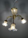 Vintage Tulpenlampe (Französischer Kronleuchter)