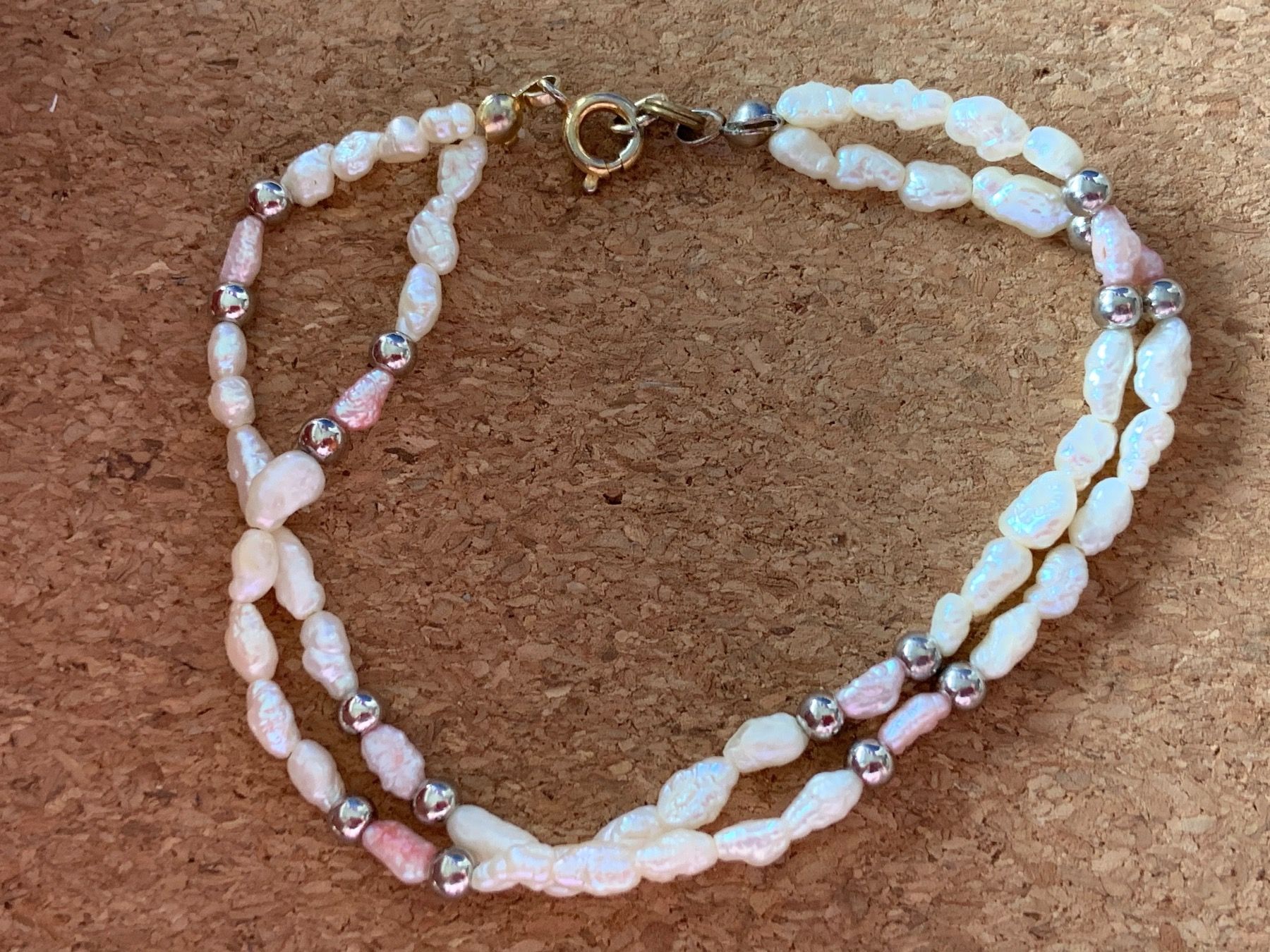 Bracciali & Braccialetti: Perlen-Armband doppelt süsswasser – Usato da Laufen venduto da Bellavitaboom 1