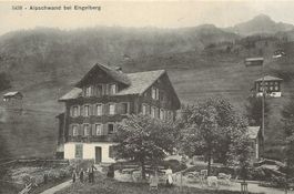Engelberg OW Wirtschaft Zur Schwand 1914 Hotel Stempel