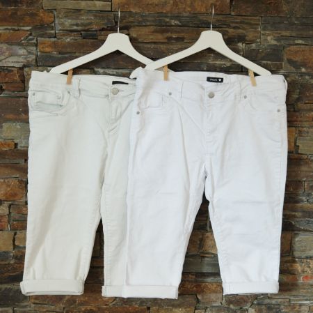 2x kurze Hose Gr. L Chicorée weiss & beige