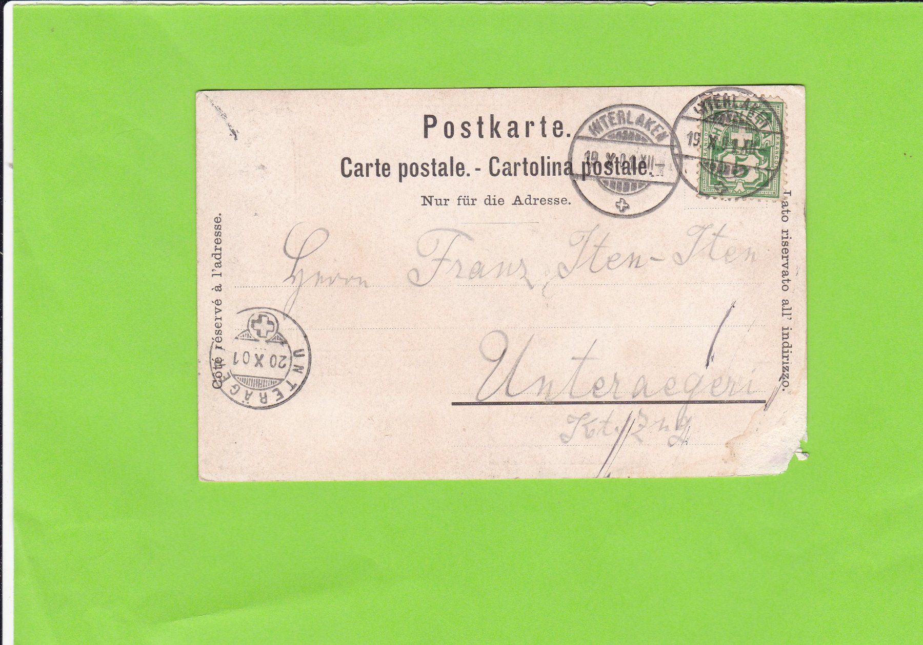 Cartes postales: Kornhauskeller Bern--1901 versendet – D'occasion à St. Peterzell par neckertal 1