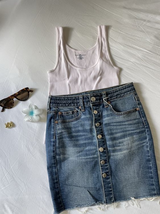 Jupe Longue En Denim Taille Haute Irrégulière À Boutons Rétro Pour Femmes Bleu M LY1597 Bleu