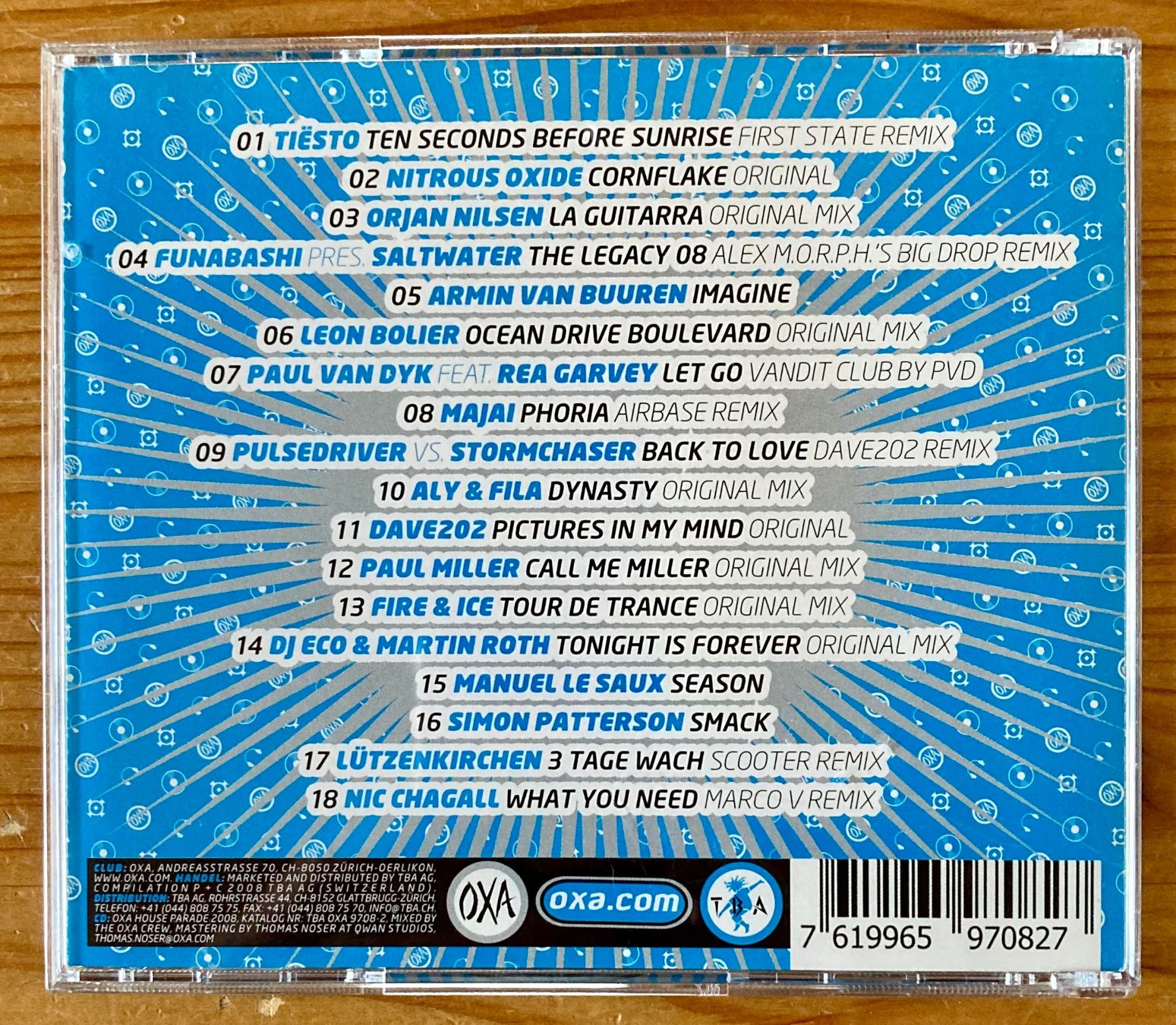 CD: OXA Trance 2008 (TBA Rec., 2008) – Usato da Zürich venduto da Djmotionch 3