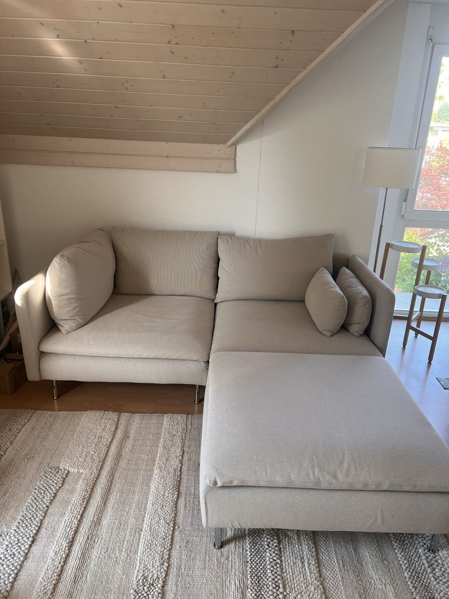 Ikea Sofas: Söderhamn 3er Sofa mit Hocker – Gebraucht aus Möriken-Wildegg von lea.schaerer11 3