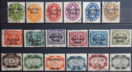 Deutsches Reich Dienst Kat. 34-51 gest. 1920 Kat. 65 Euro