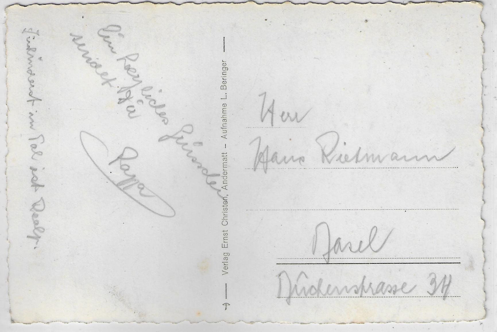 Cartoline postali: Nätschen Bahnhof mit Dampfzug mit Hospenthal im Winter – Usato da Ettingen venduto da Kartenplanet 1