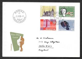 FDC Serie 334 - 337 Werbemarken ET Italienisch 5.3.1958