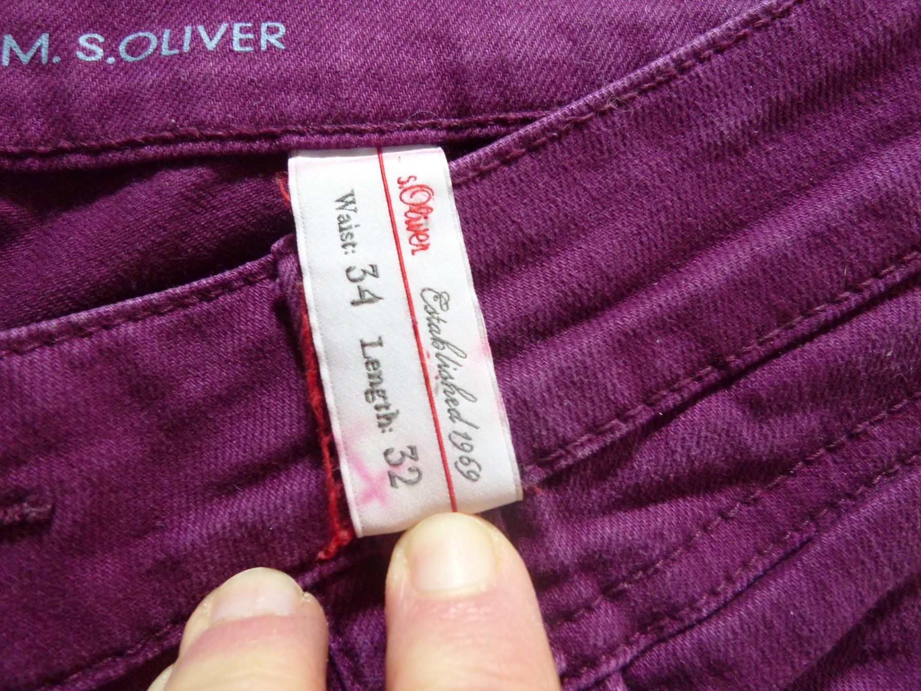 S.Oliver Pantaloni: violette Hose TUBE  34 32 s.Oliver – Usato da Dättlikon venduto da Mamakuga 4