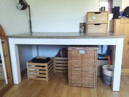 Arbeitstisch / Esstisch aus Holz – 77 × 85 × 165 cm