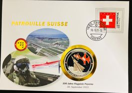 Patrouille Suisse  Numisbrief versilberte Medaille 2021